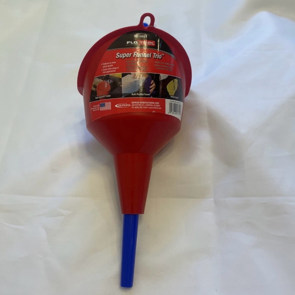 FloTool Radiator Funnel QuickFill  Trio Multi Purpose  10714MX3 Durable Plastic